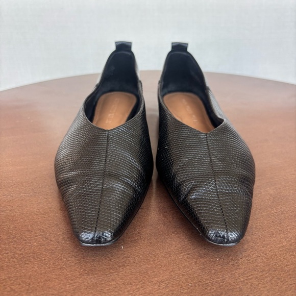 WHO WHAT WEAR Millie Flat Back Ballerina Boat Slip On Leather, Size 6.5 - Picture 7 of 15